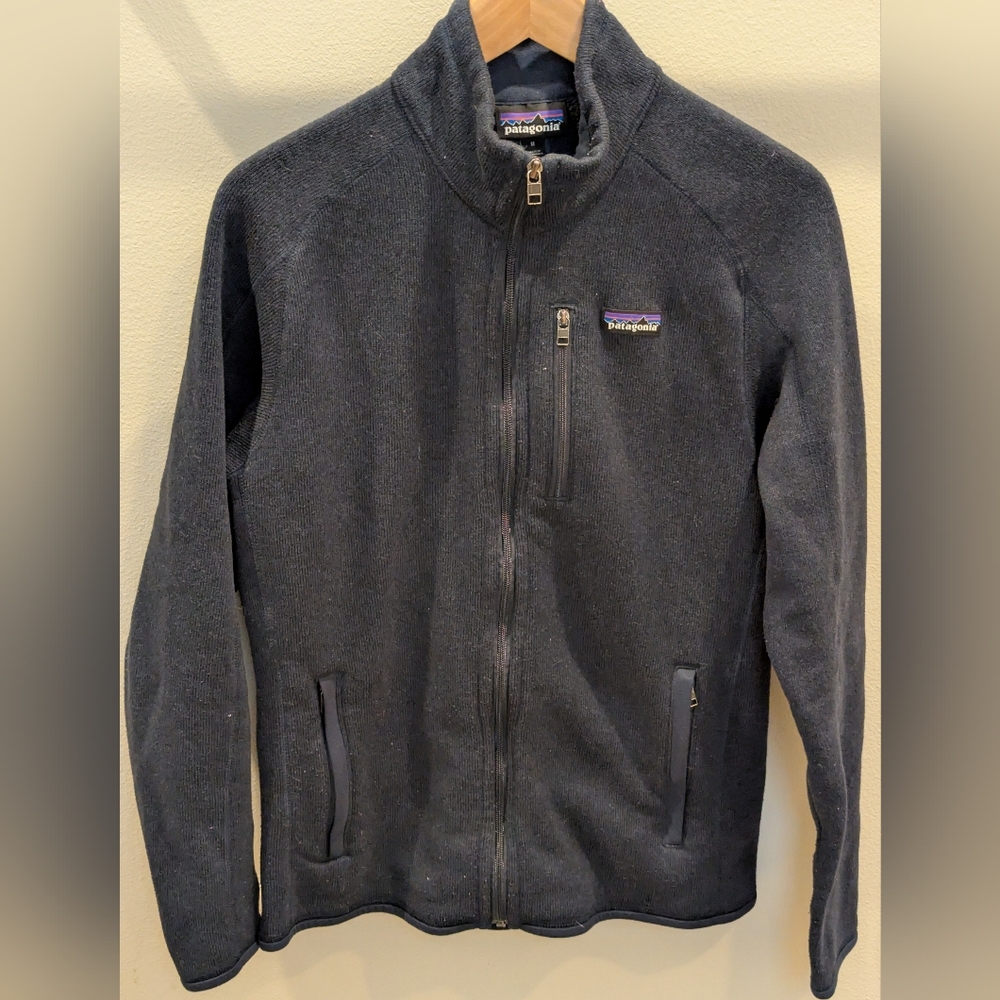 Patagonia Better Sweater Men's Size Medium Navy Blue Zip-Up Jacket